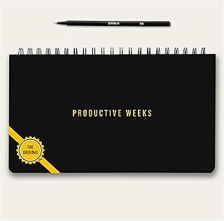 Scribbles That Matter 2025 weekly planner spiral bound (Undated) + Free Pen! | Your Daily weekly monthly productivity planner with habit tracker pour le travail de bureau | 55 Weeks (29x17.2”)